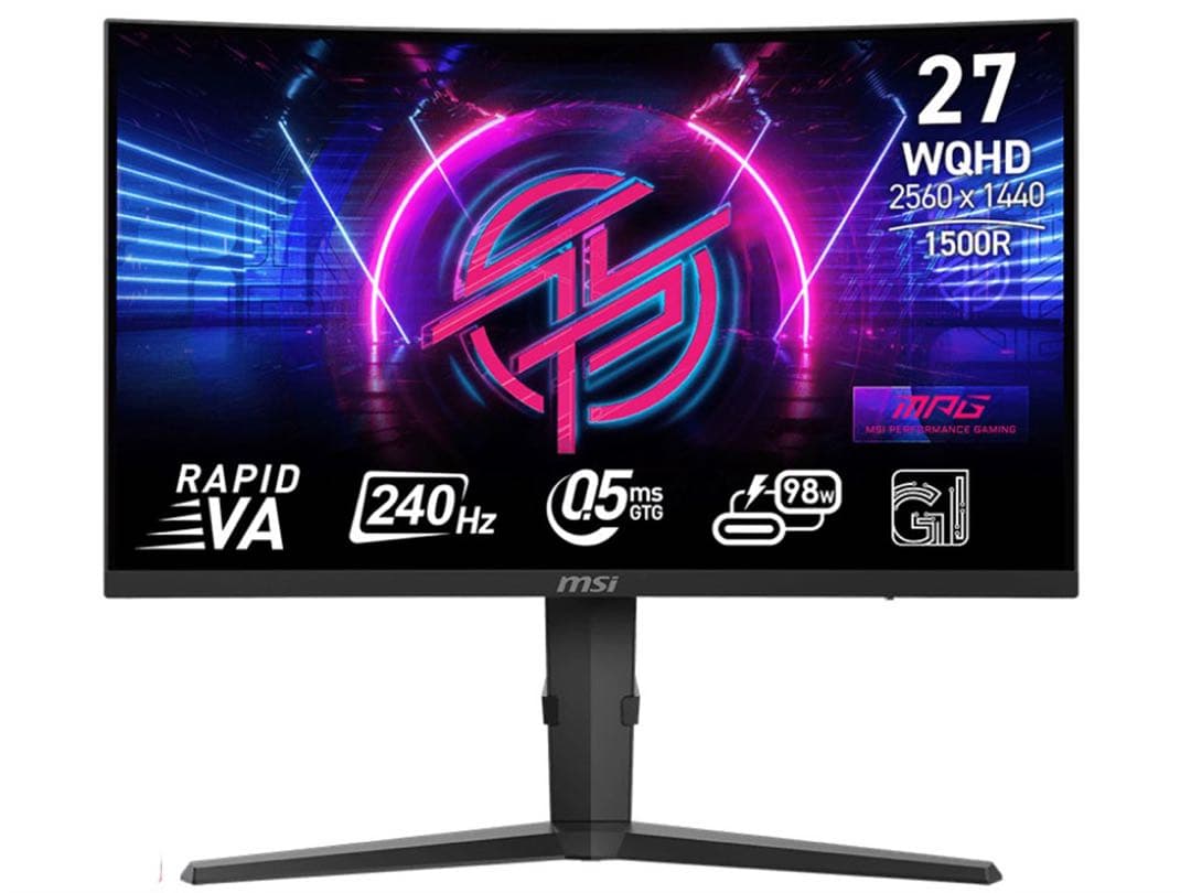 MSI 湾曲ゲーミングモニター MPG275CQRXF 27型WQHD240Hz