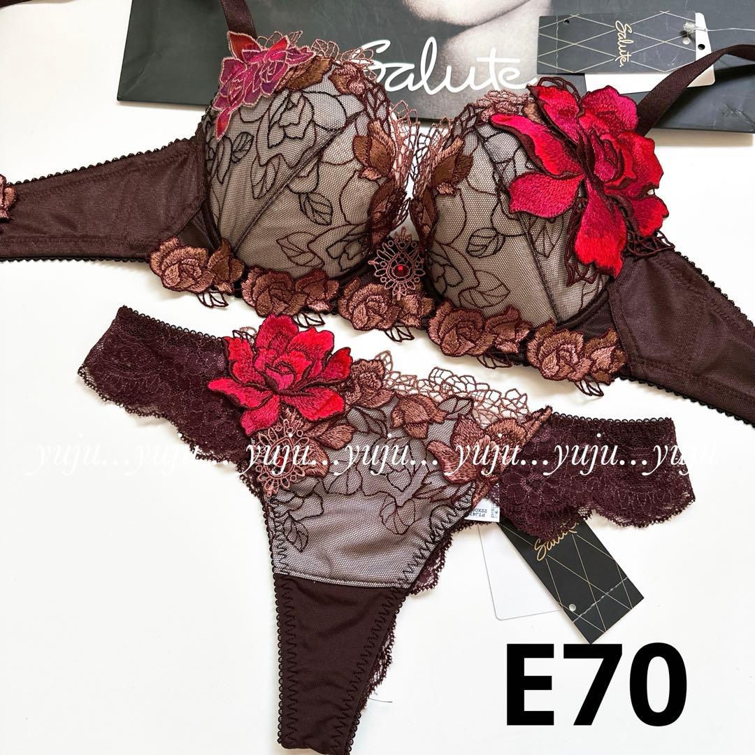 ワコール/サルート 76グループ p-upブラ TバックE70 WI