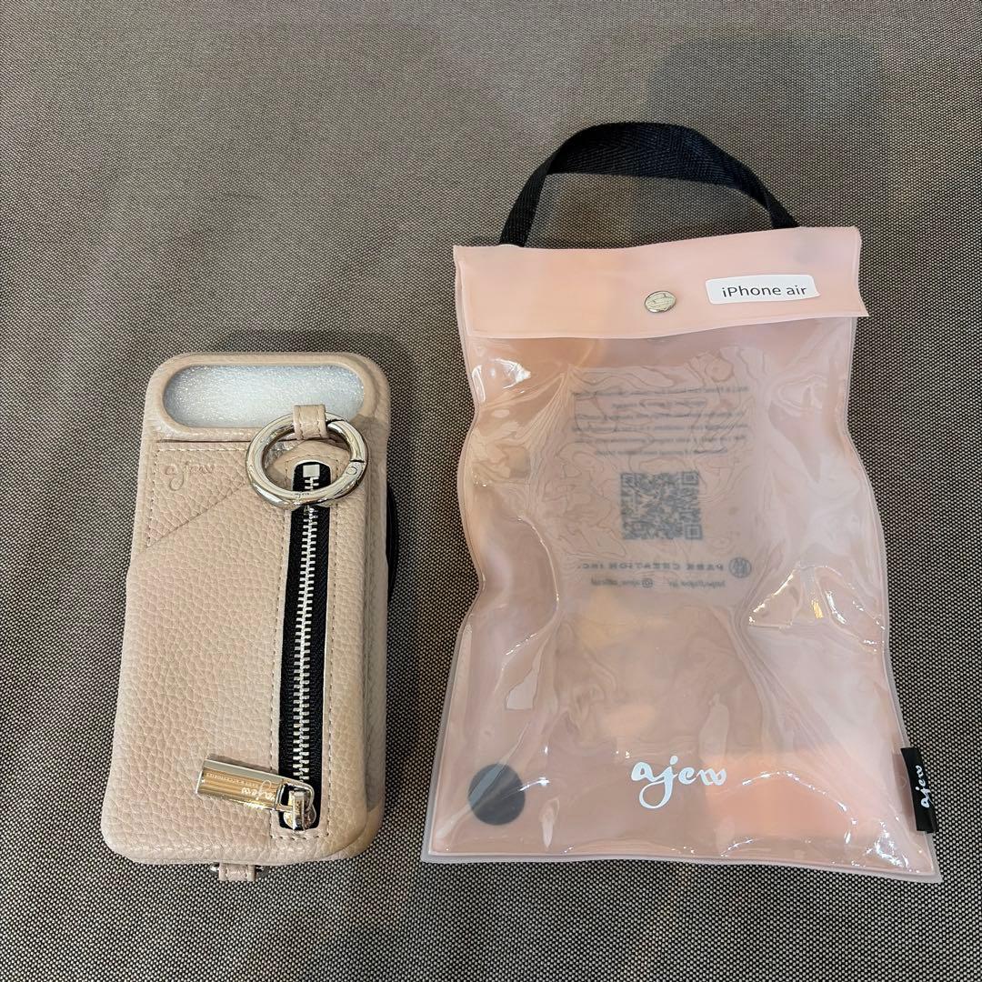 iPhone air用ベージュレザー風ケース　agew