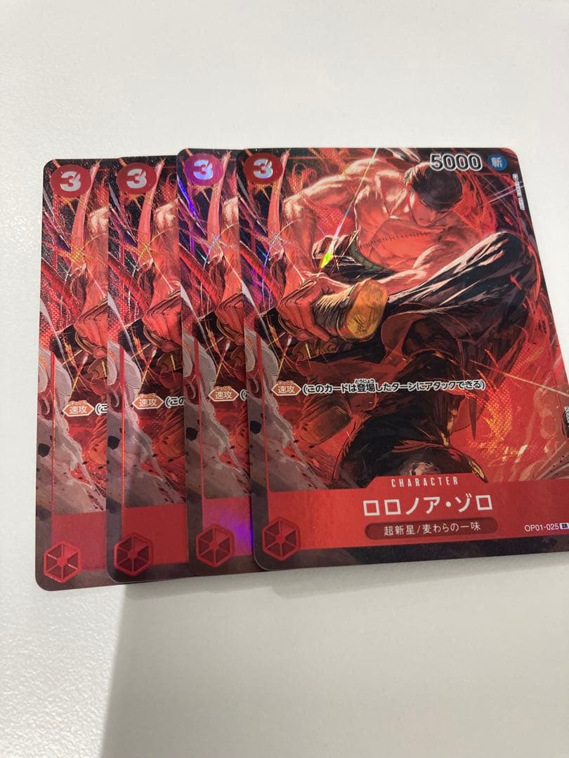 ロロノア・ゾロ　sr パラレル　4枚セット　op01 ワンピースカード