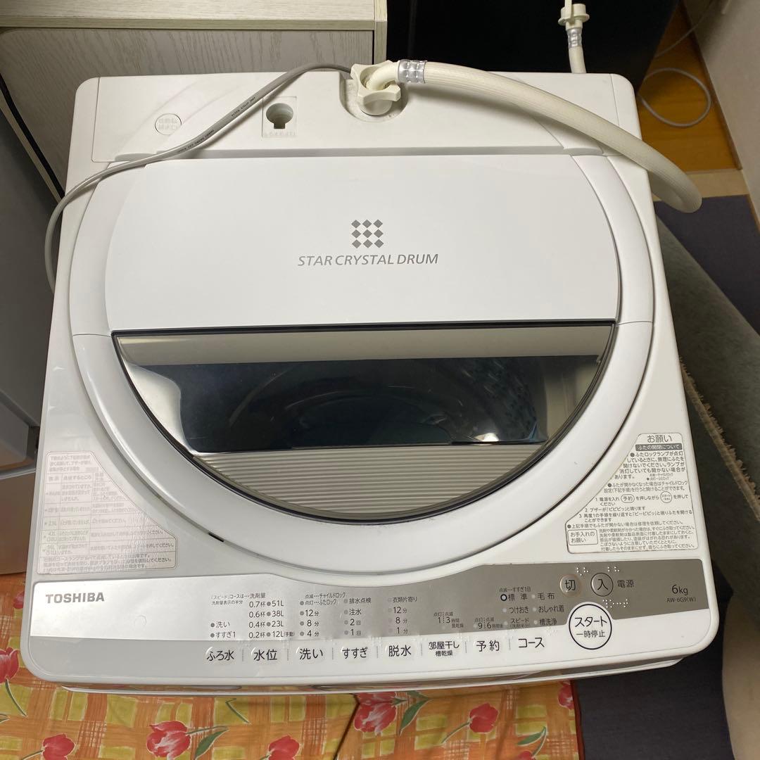 TOSHIBA STAR CRYSTAL DRUM 6kg洗濯機本体