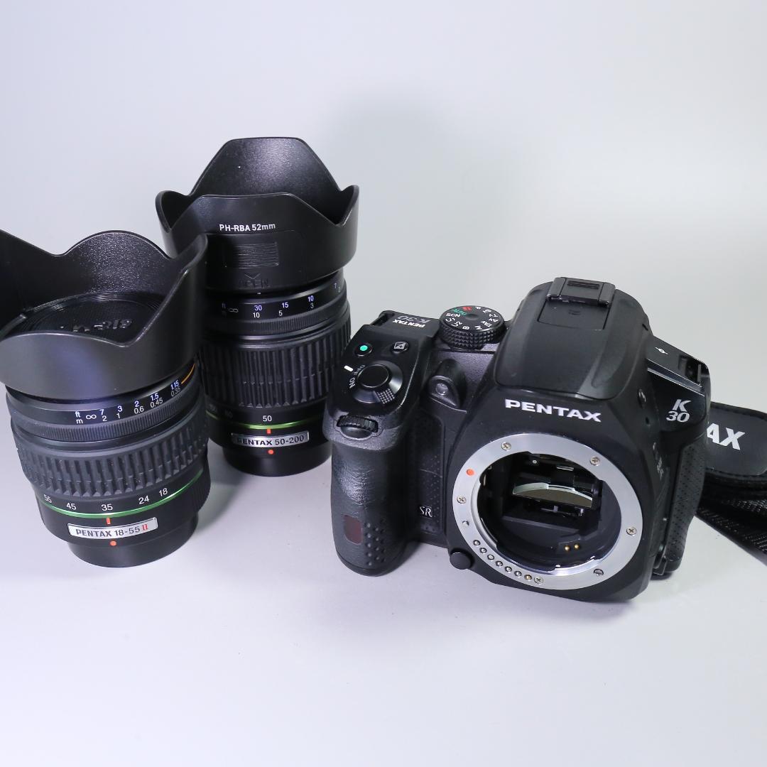 ☆美品☆ PENTAX K30 18-55mm & 50-200mm　＃348