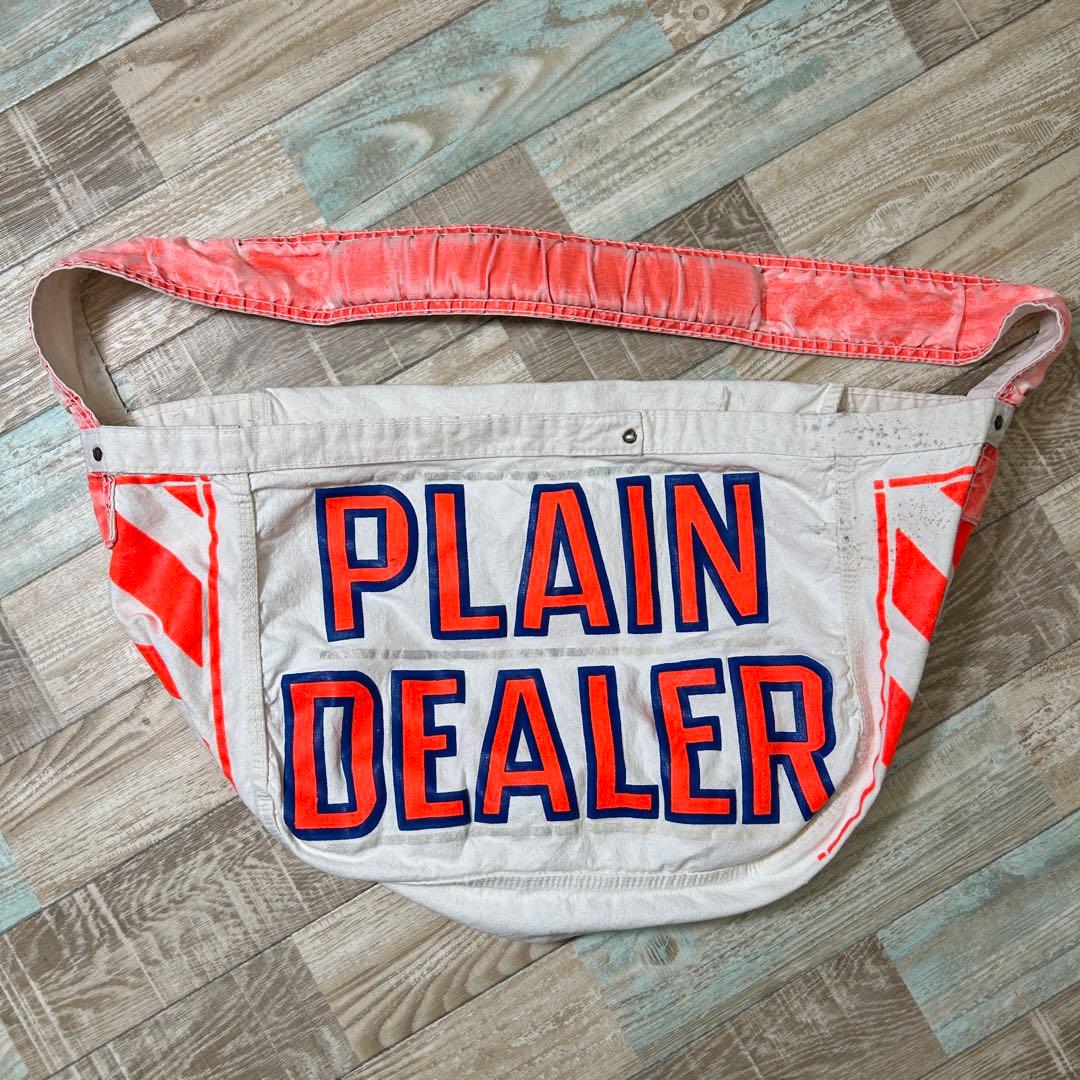 レア PLAIN DEALER ニュースペーパーバッグ オレンジ
