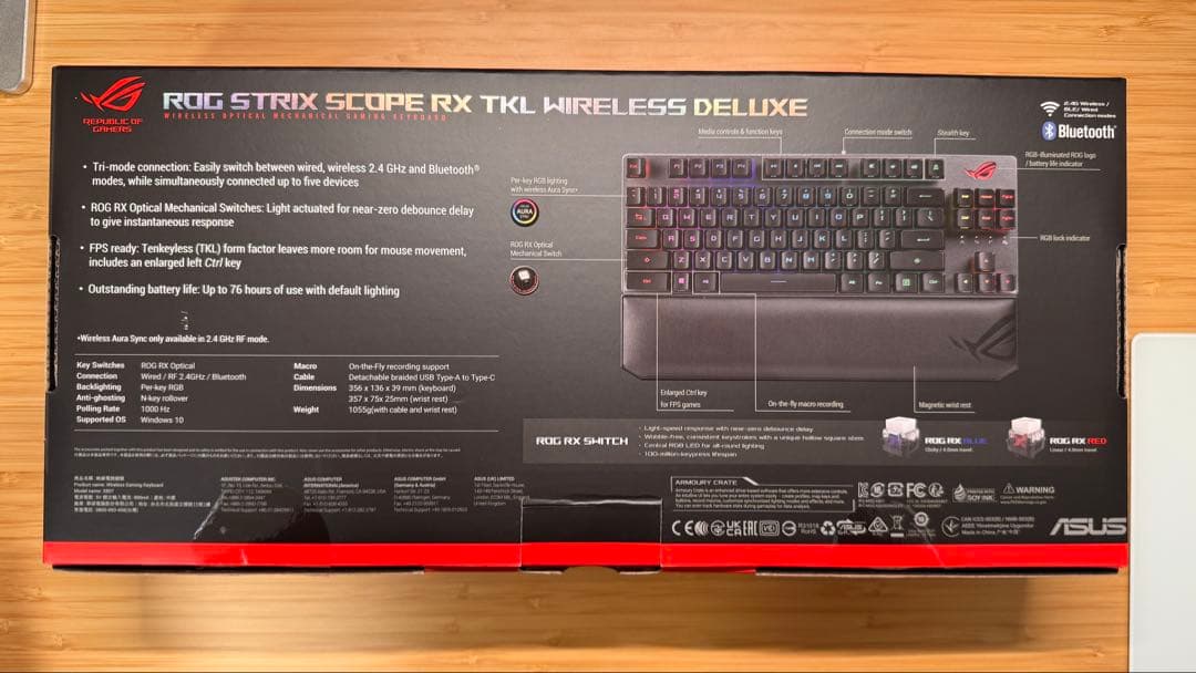 キーボード ROG STRIX SCOPE RX TKL WIRELESS DELUXE