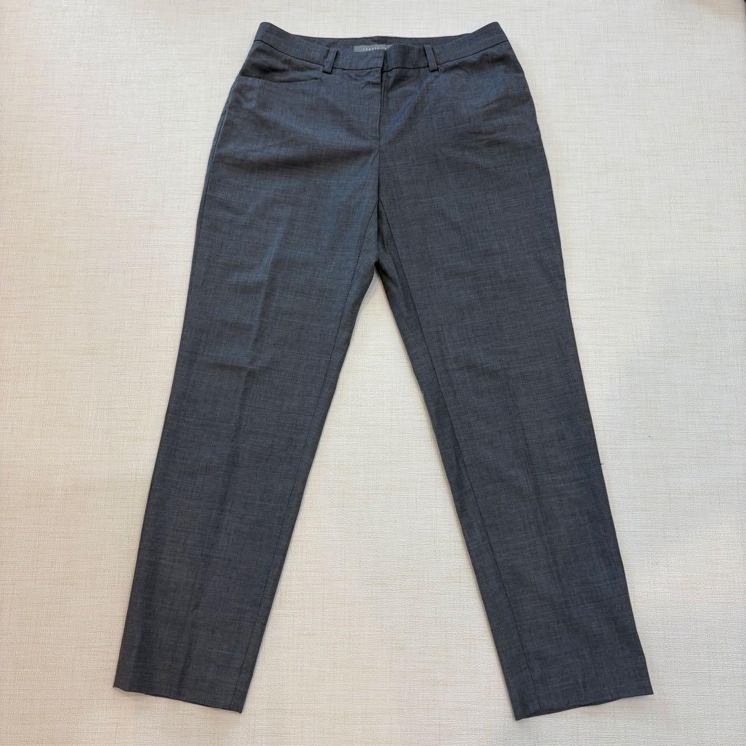 【クリーニング済】theory luxe スーツ　38 グレー　パンツスーツ　M