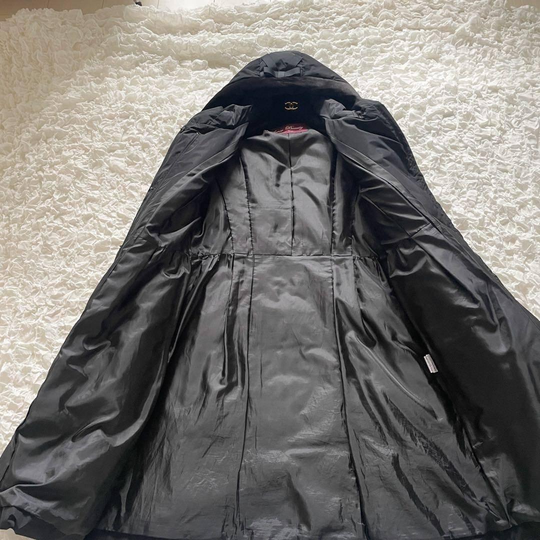 スーパービューティー　レース　フード付きビジューダウンコート　サイズ40