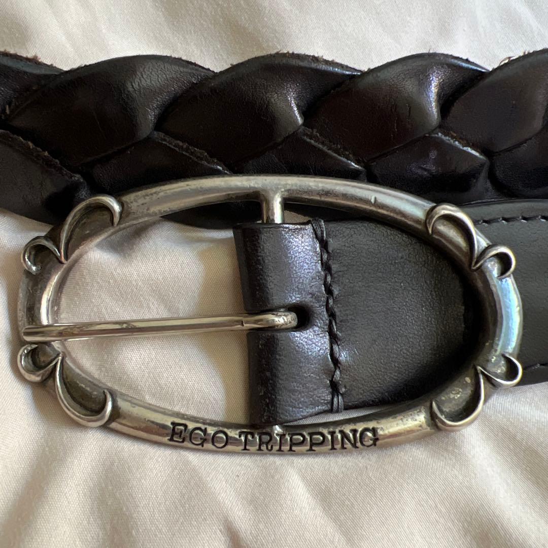 EGO TRIPPING 編み込みブラックベルト