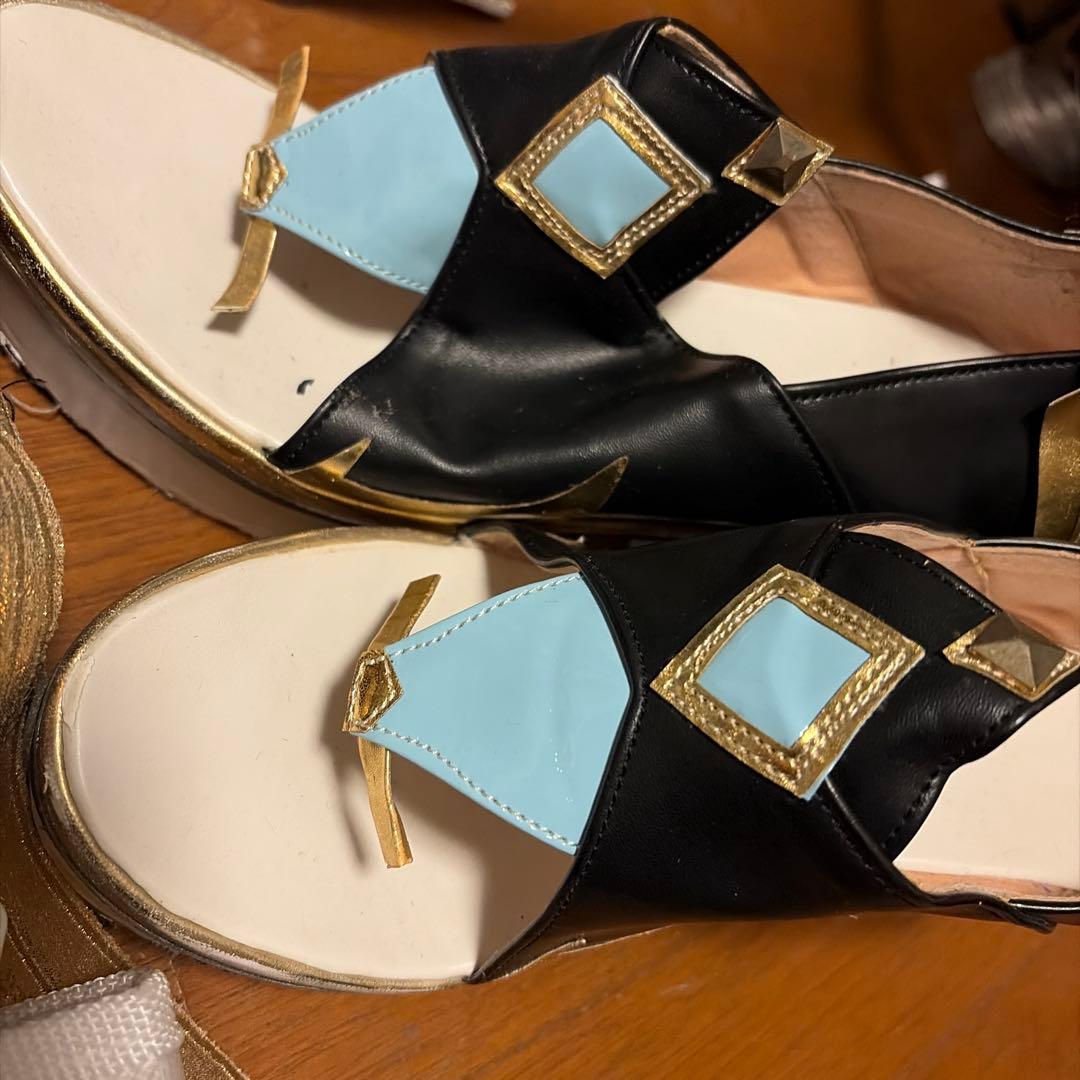 原神 申鶴 三分妄想 Lサイズ コスプレセット ウィッグ、靴付き