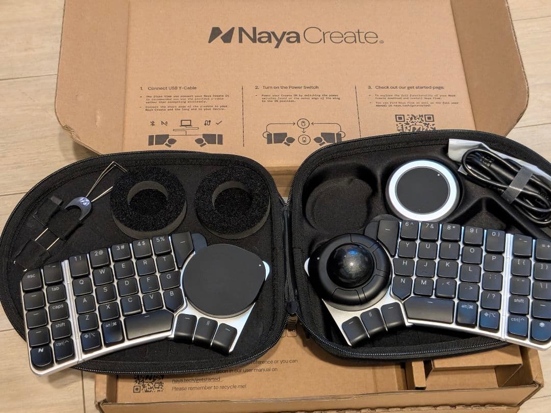 使用2日、Naya Create 本体 + Tune, Track, Touch