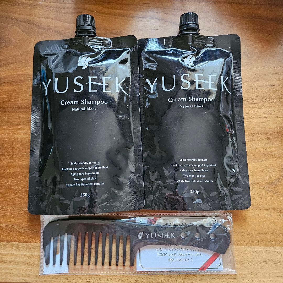 カラーリング・白髪染め YUSEEK Cream Shampoo Natural Black 350g