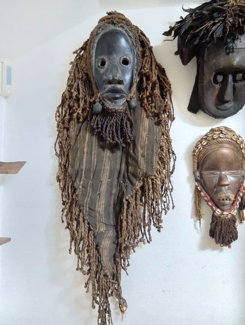 プリミティブアート アフリカ マスク ダン族 仮面 精霊 儀式 祭礼 木彫り