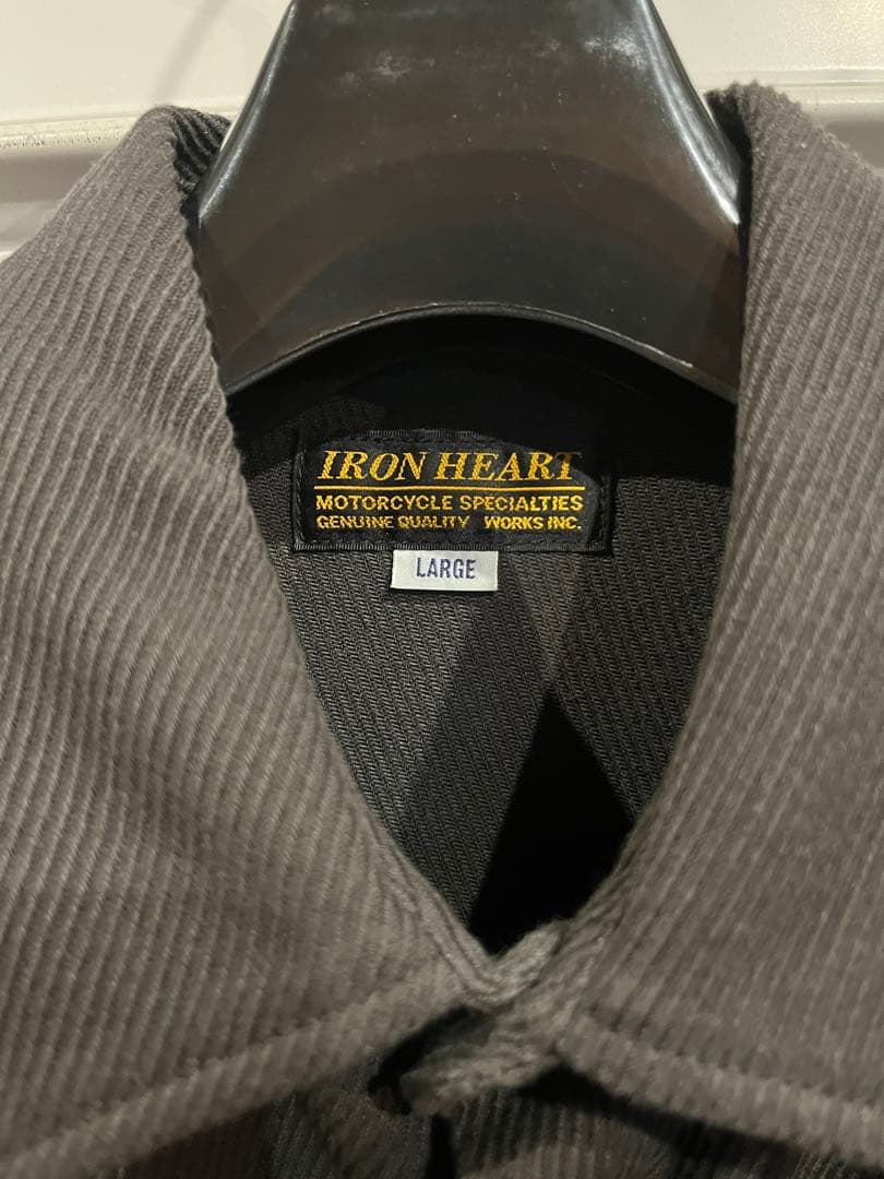 IRON HEART アイアンハート カルゼウエスタンシャツ サイズL グレー