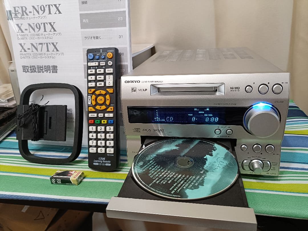 ONKYO FR-N7TX　CD,HiMD,FM/AM　整備済完動品　リモコン付