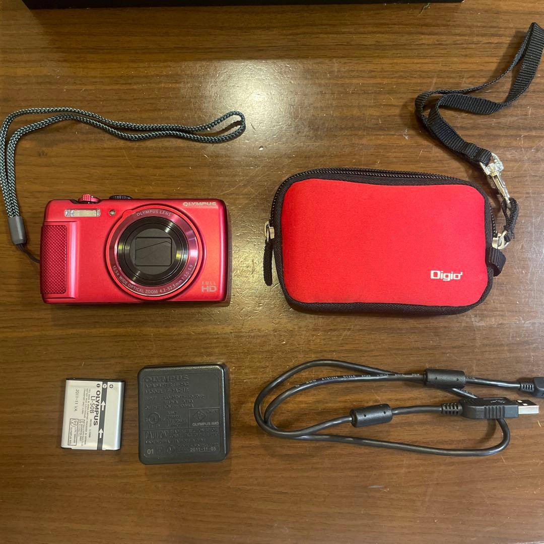 【美品】OLYMPUS SH-21 レッド デジタルカメラ か