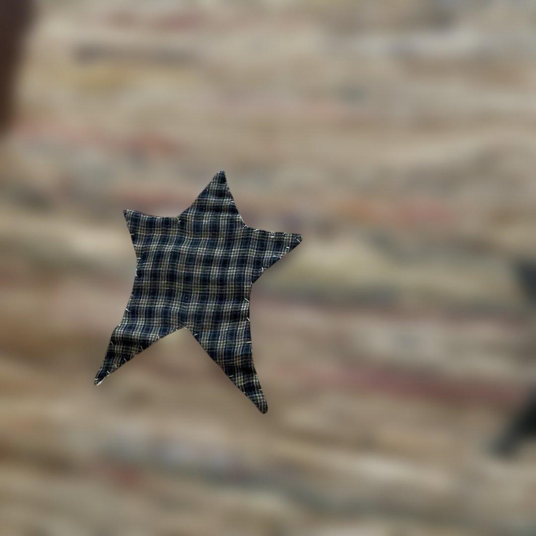 アメリカンカントリー　星形チェック柄ラグ　未使用美品　アンファン　アントステラ