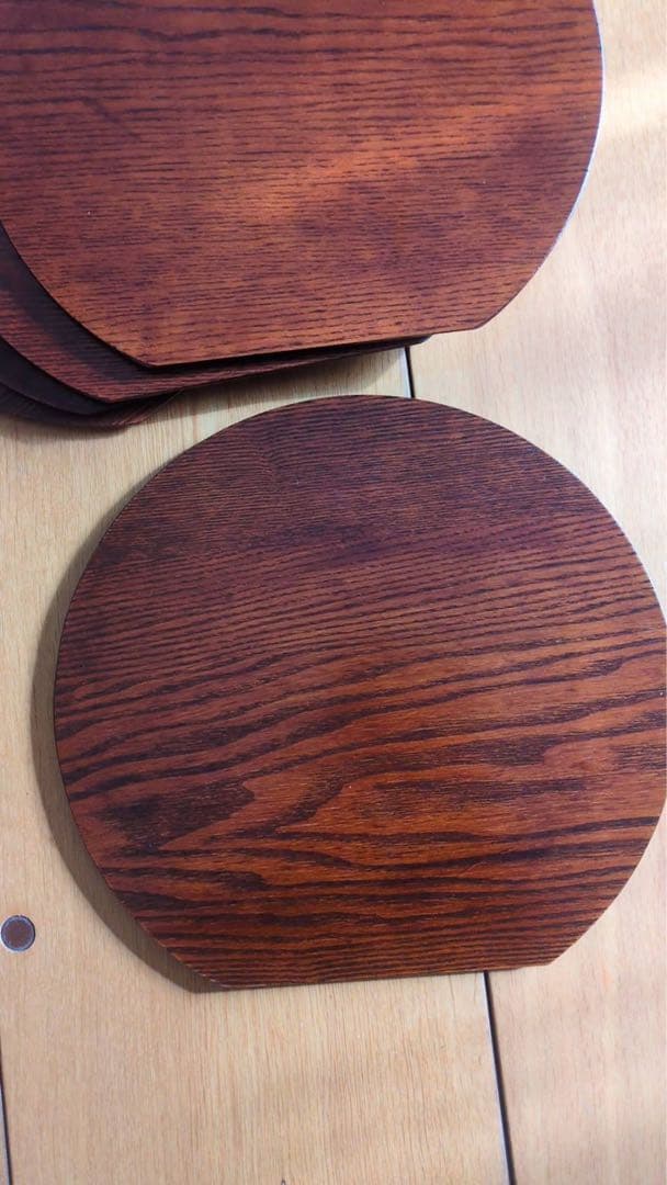 半月盆　木製ラウンドプレート 5枚セット