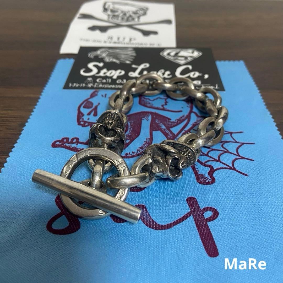 新品■STOPLIGHT ストップライト 2 Skull Bracelet