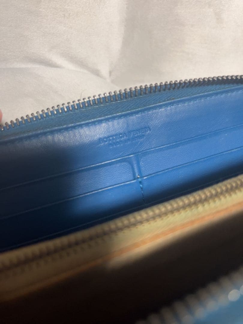 S*i様 Bottega Veneta 長財布 青緑 編み込みデザイン