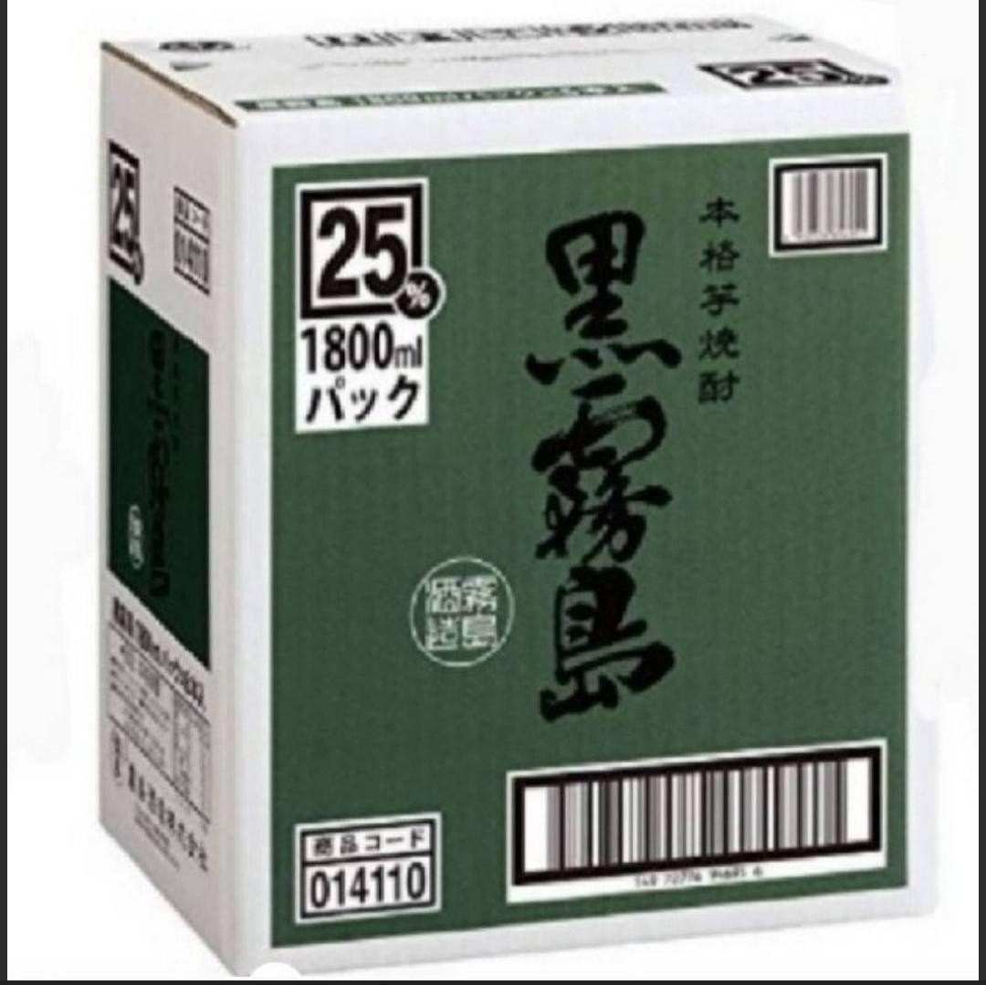 1287 黒霧島 芋 25度1.8Lパック 1ケ一ス( 6本入 )