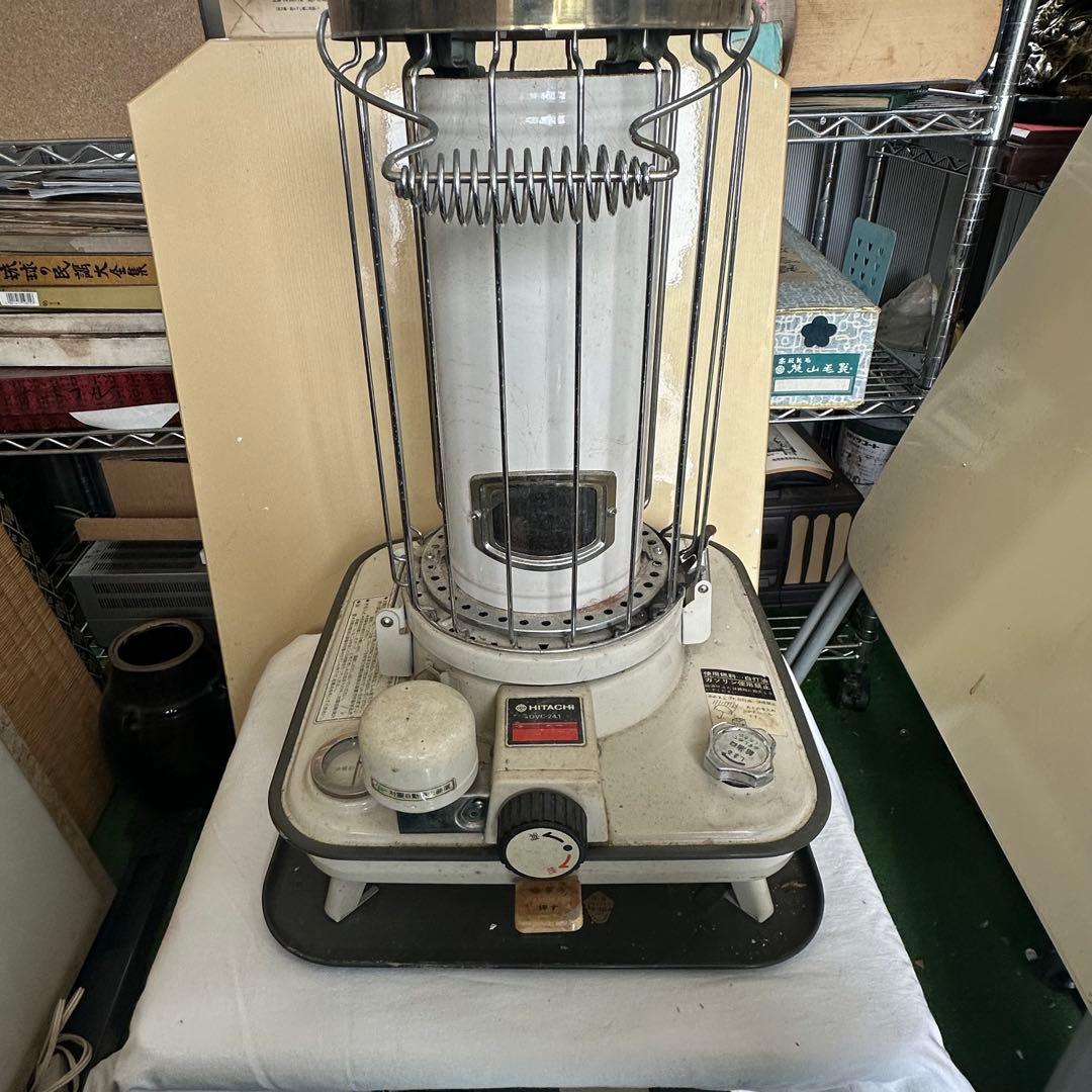 YSE 日立 石油ストーブ コンパクト ホワイト OVC-241