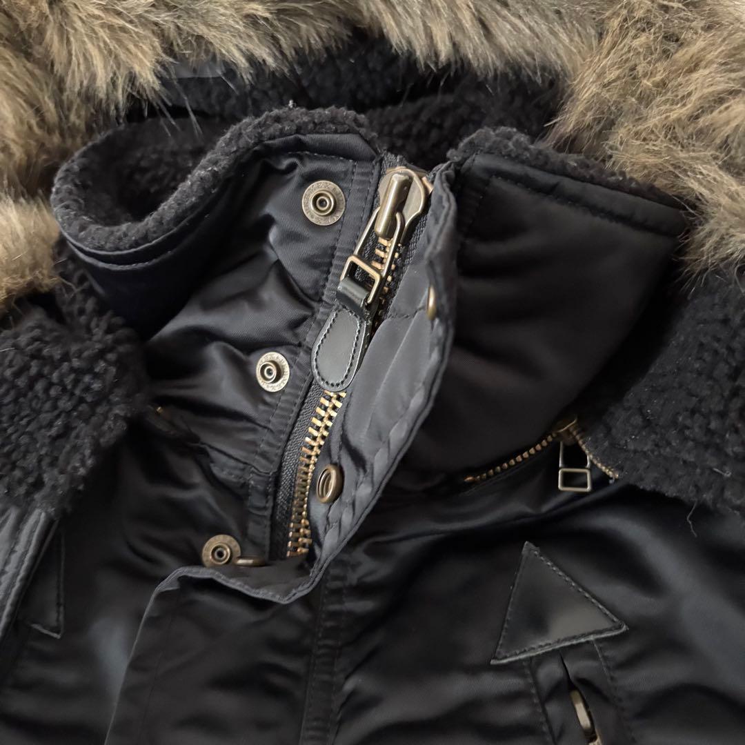 レア✨ヒステリックグラマー 2way ワッペン フードファー フリーサイズ 黒