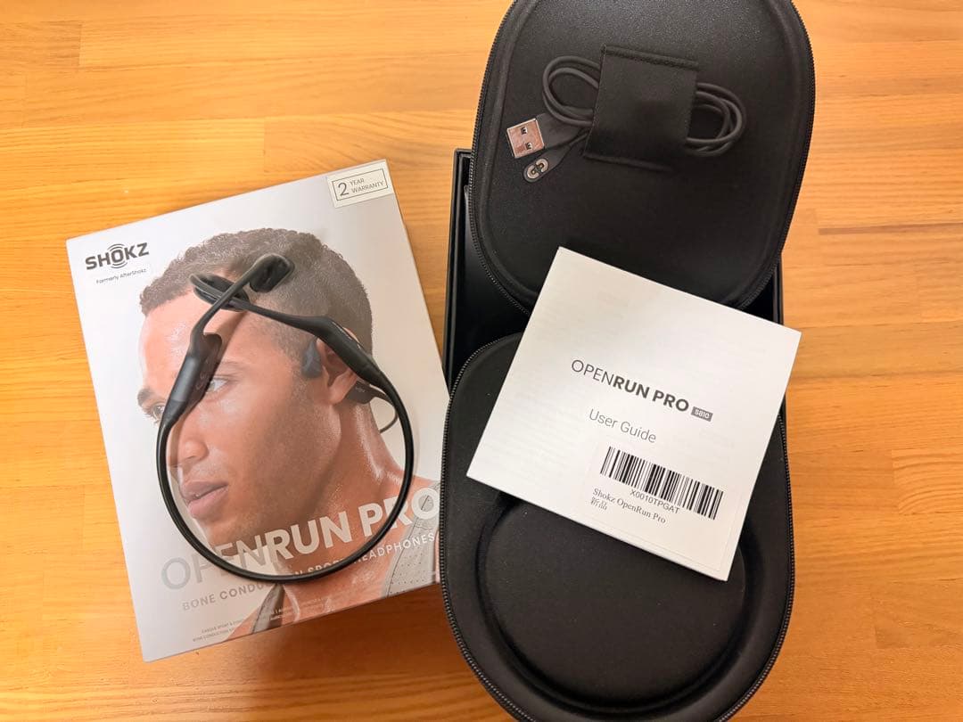 SHOKZ OpenRun Pro 骨伝導イヤホン ブラック