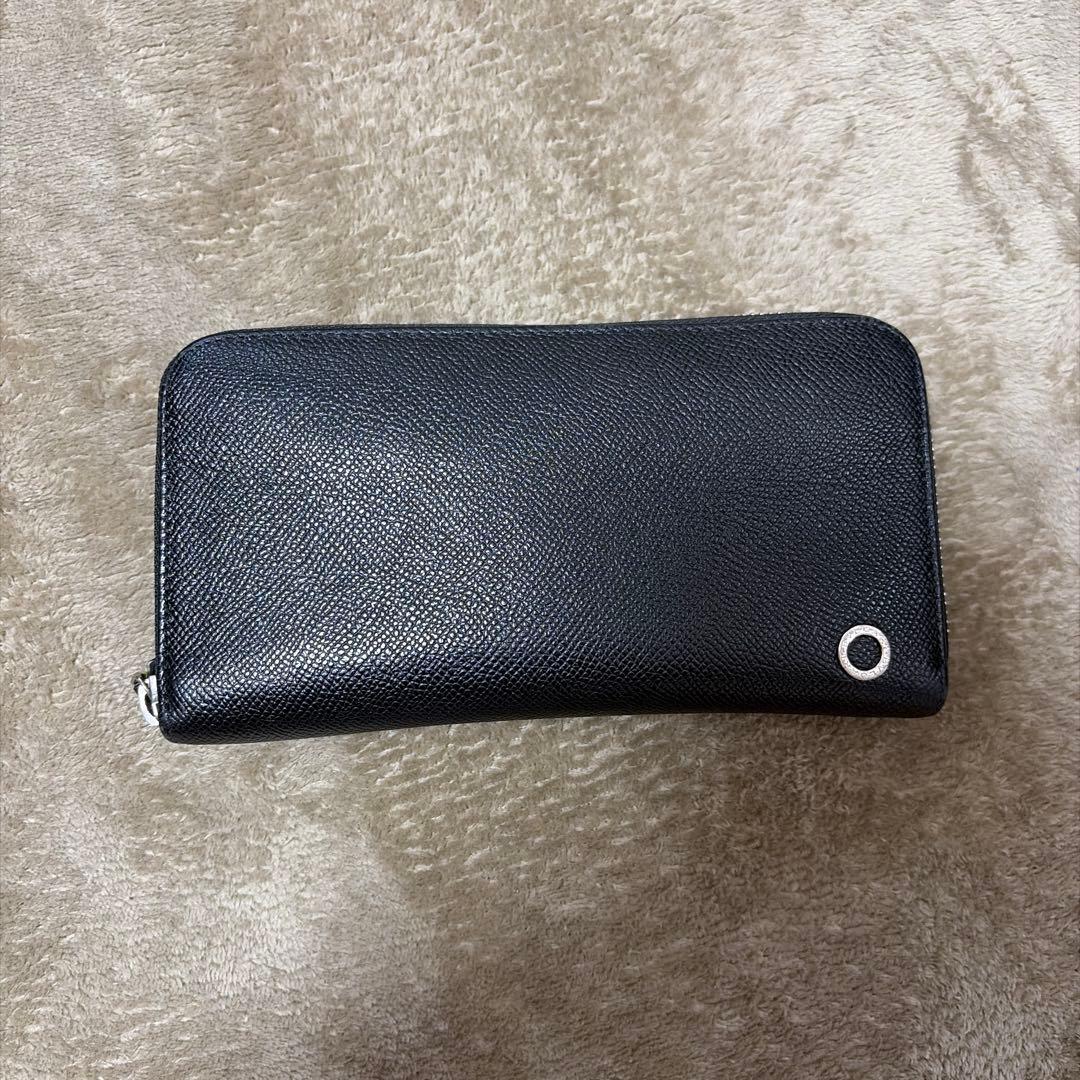 ブルガリ 長財布 黒 ラウンドジップ