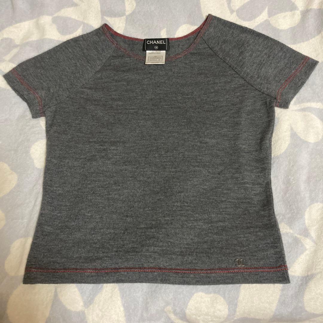 CHANEL 半袖カシミヤ&シルクセーター