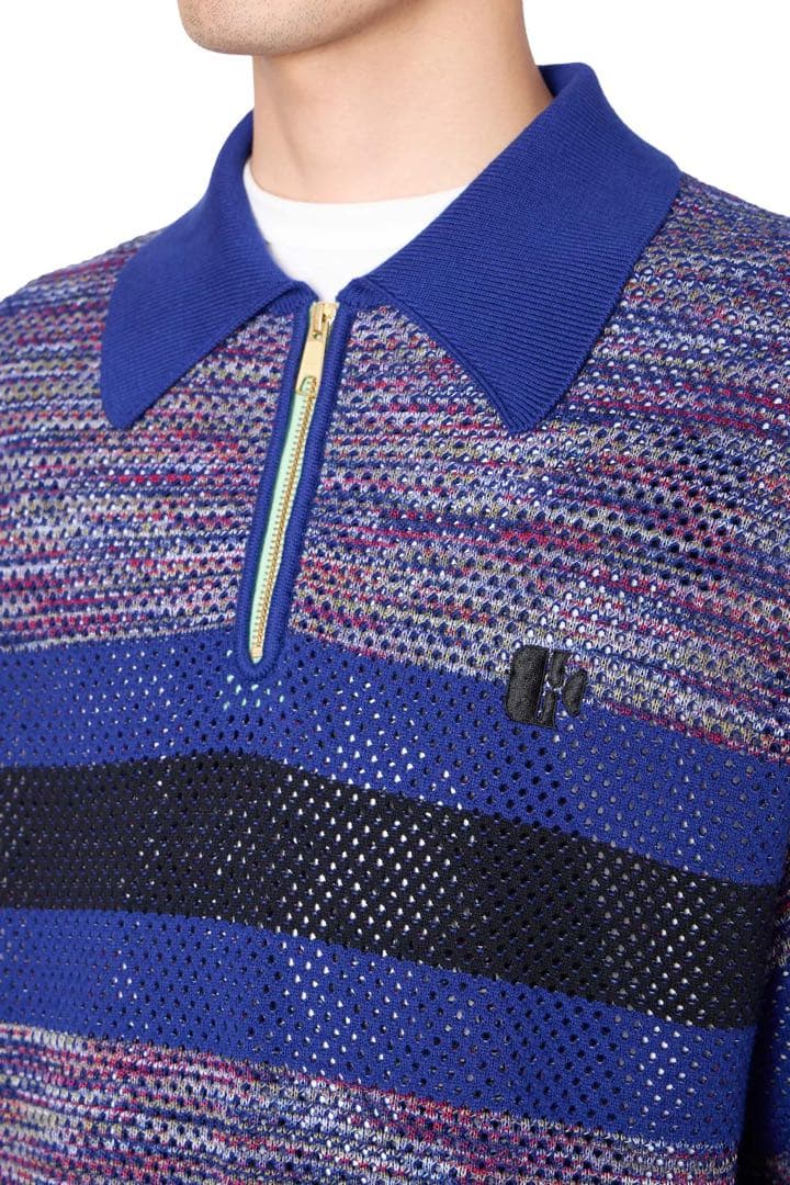 kolor 26SS 26SCM-N07306 ハーフジップニット Blue 5