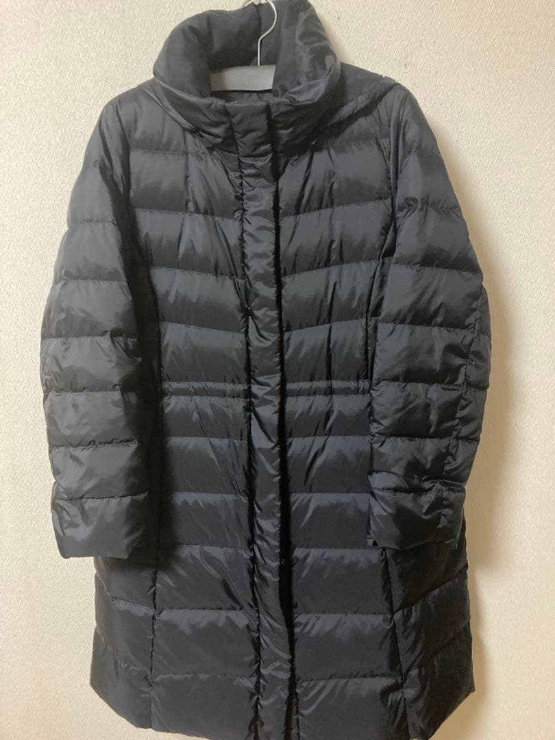 美品♡23区 洗えるシレータフタ ロング ダウンコート ネイビー 大きいサイズ