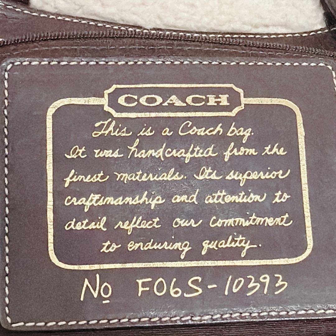 COACH コーチ ハンドバッグ ボア シグネチャー レザー