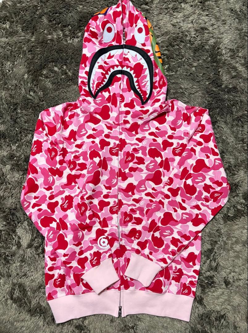 A Bathing Ape シャークパーカー　ピンク　Mサイズ