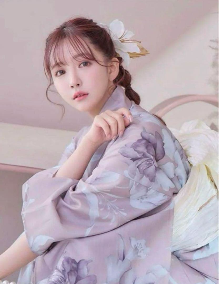 匿名配送 sugar 三上悠亜 くすみピンク牡丹 浴衣【4点セット】