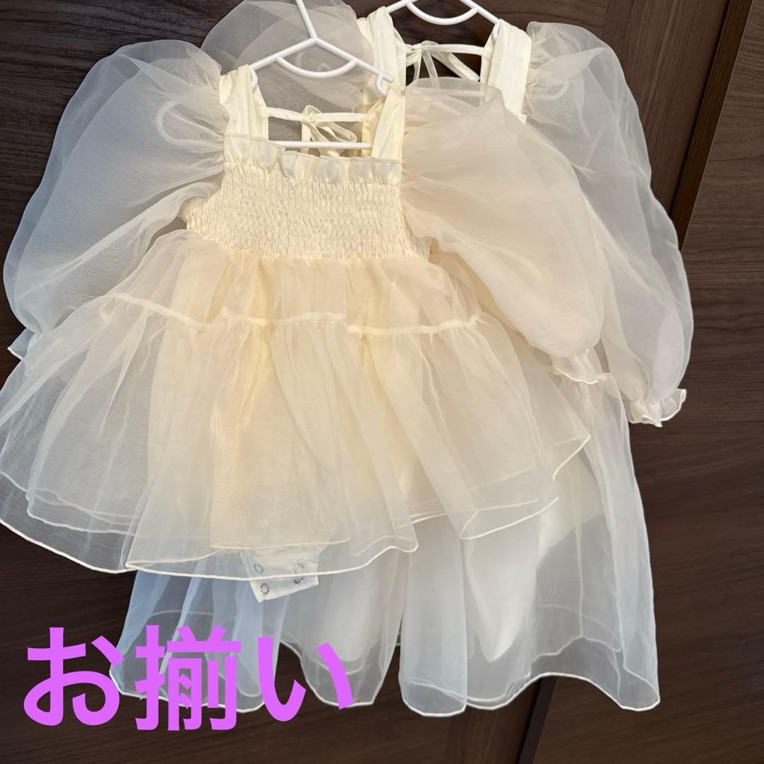 OREN ベビードレス70 韓国子供服 キッズドレス100姉妹お揃い　結婚式