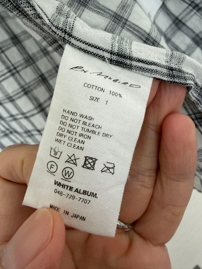 ユウBLACKBIRD toile shirt check サイズ1