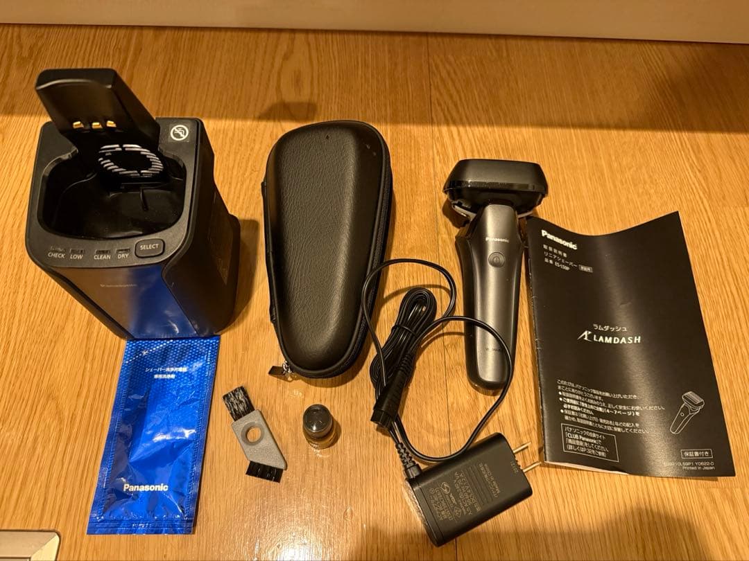 値下げ有パナソニック ラムダッシュPRO 6枚刃 洗浄器付き ES-LS9P-K