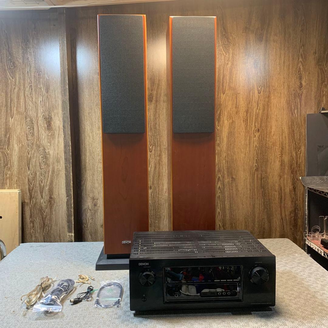 I456 DENON SC-T55SG スピーカー 木目調 AVR-2113-K