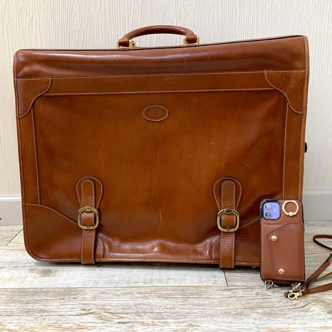 Aigner アイグナー 本革 ガーメントバッグ