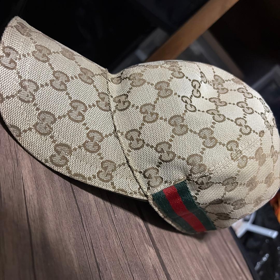 GUCCI GGロゴ ベージュキャップ Lサイズ