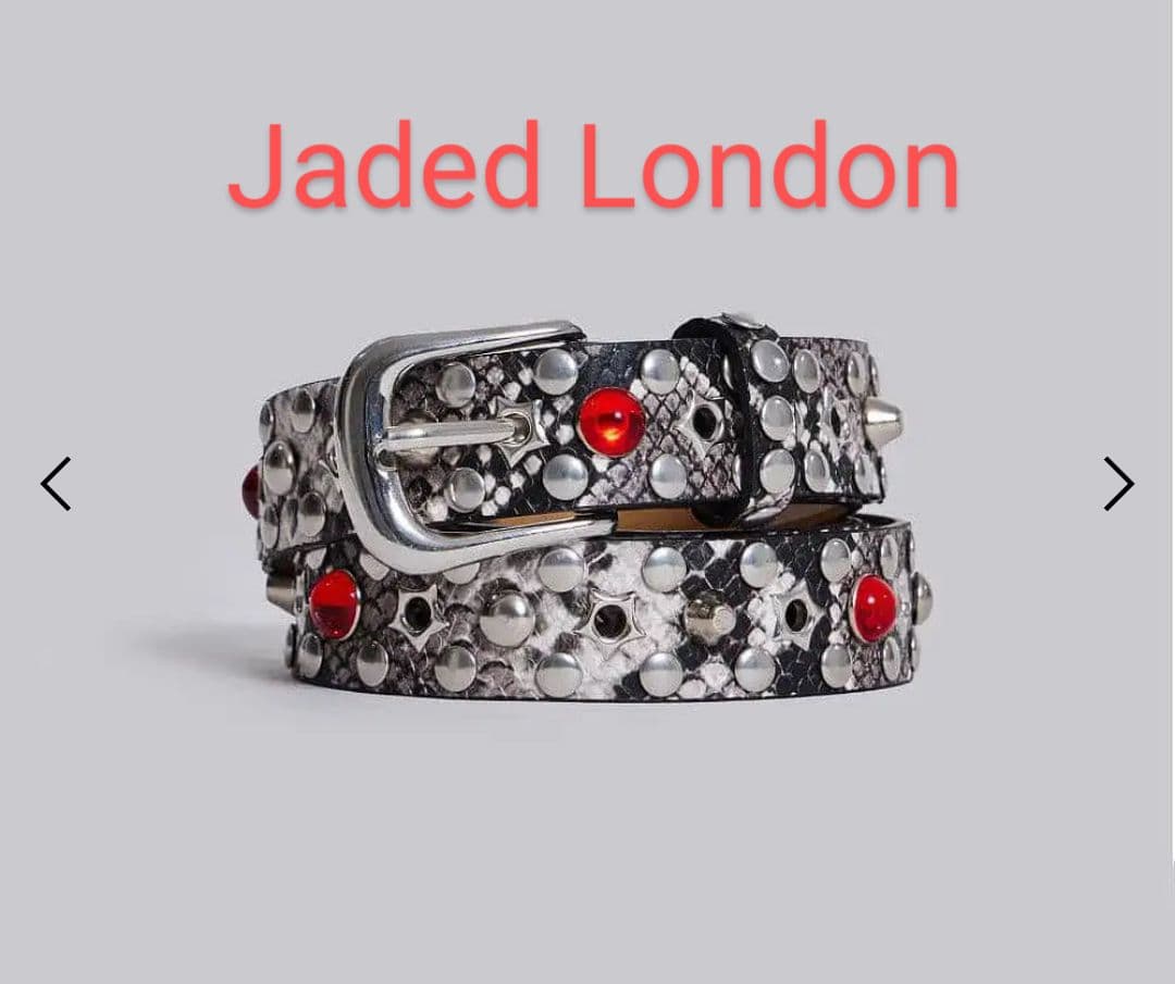 新品未使用品【Jaded London】ジェイデットロンドン　 スネーク柄ベルト