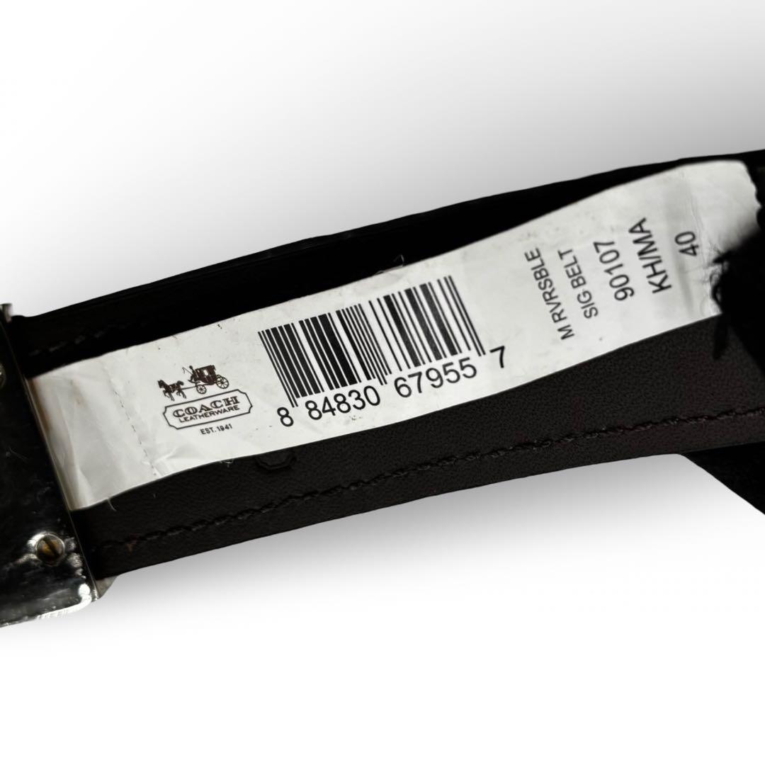 【極美品】コーチ　ベルト 90107 シグネチャー　レザーキャンバス　男女兼用