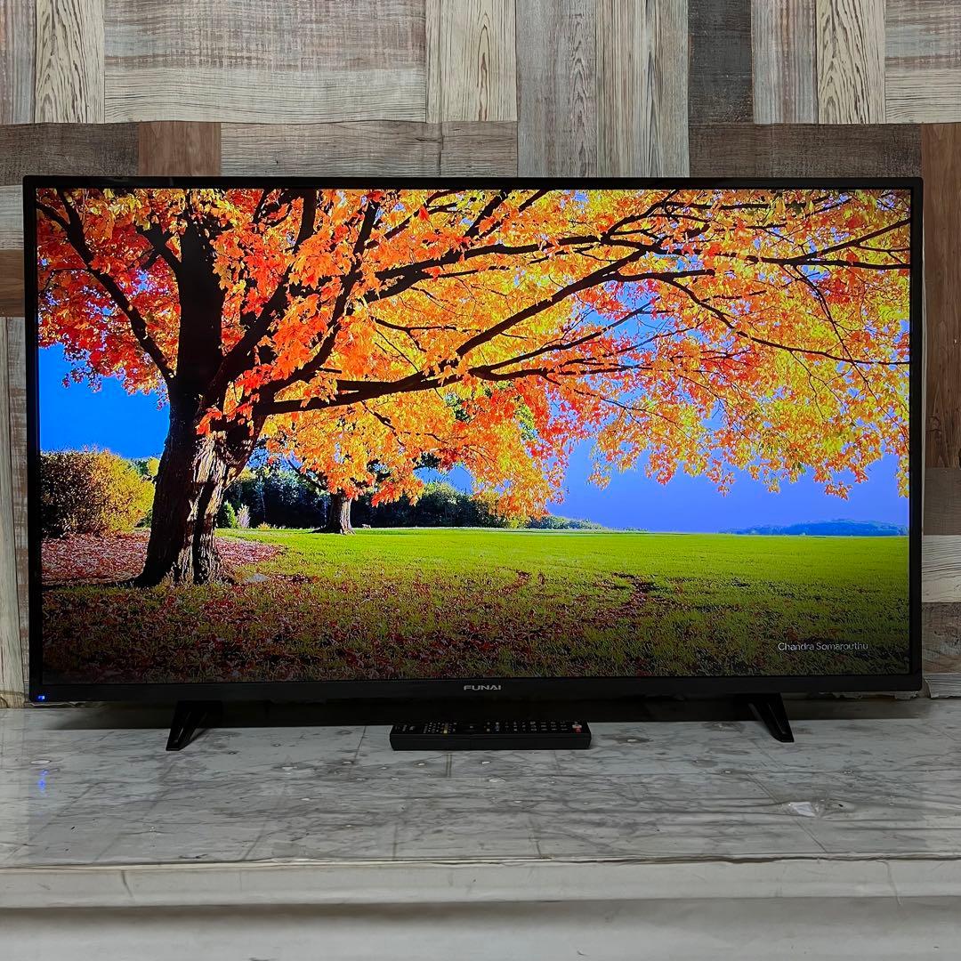 即日受渡❣️全国送料込3年前購入フナイ43型4K液晶テレビWチューナー高画質高音質