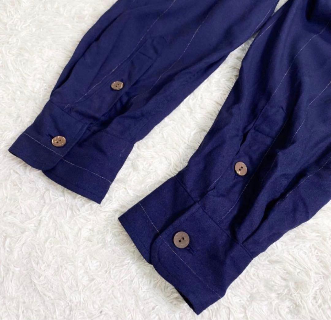 23 WACKO MARIA ワコマリア ハワイアンシャツ アロハシャツ 紺 L