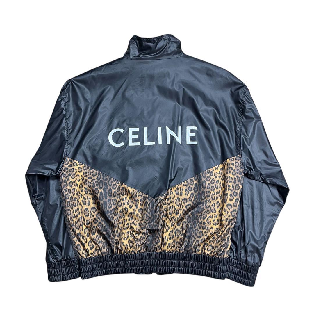 エディ期 CELINE セリーヌ ナイロン ジャケット レオパード ブラック