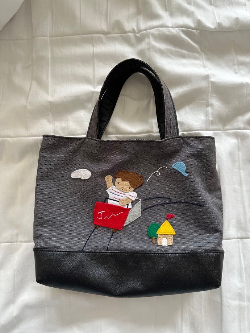 ファミリア 70周年 限定 ミニ デニム トート バッグ ブラック