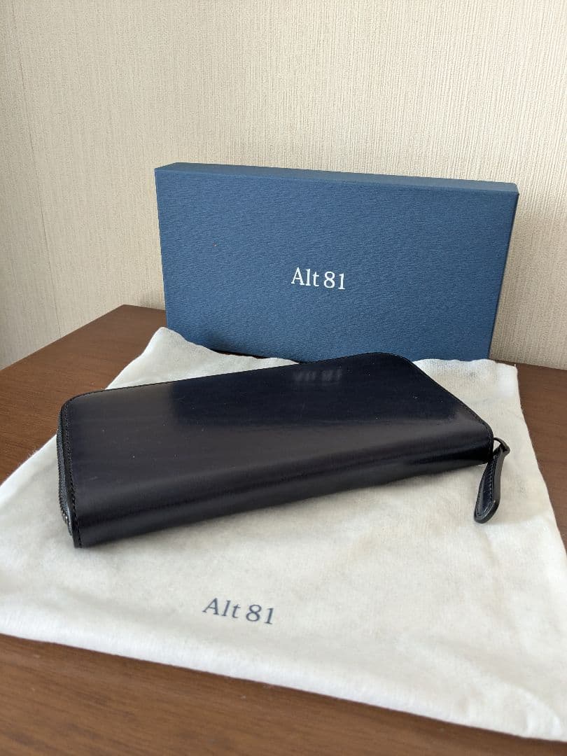 Alt 81 ダークブルー レザー 長財布