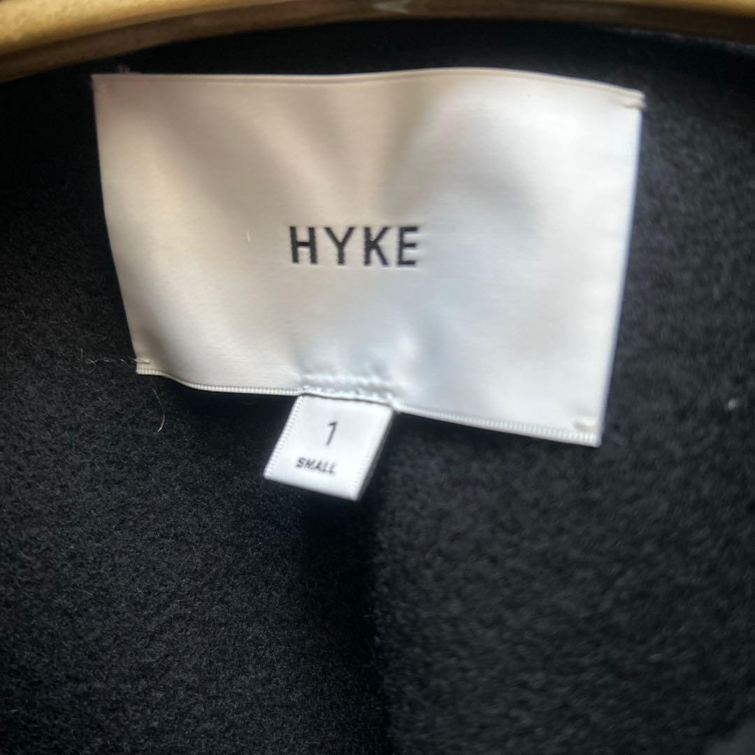 HYKE ハイク25AW ダブルフェイスボアダッフルジャケット黒