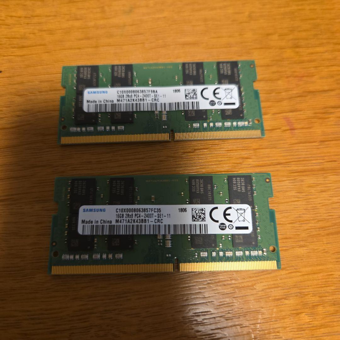 Samsung ノートパソコン DDR4 16GB×2 32GB 動作品