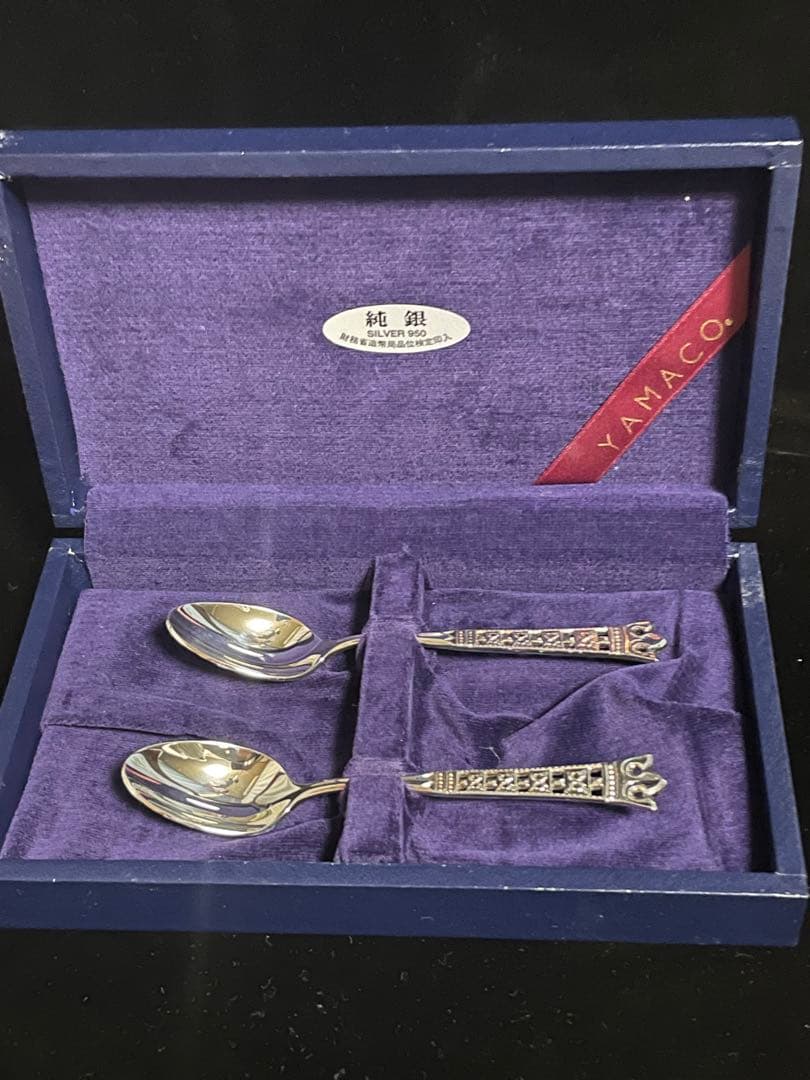 純銀　コーヒースプーン2本