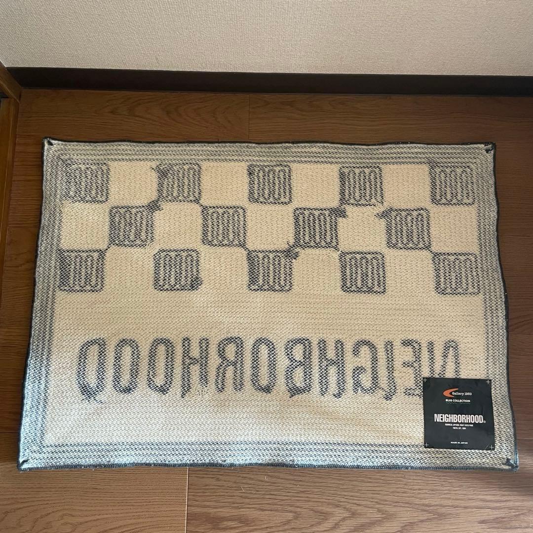 NEIGHBORHOOD チェッカーラグ ブラック/クリーム